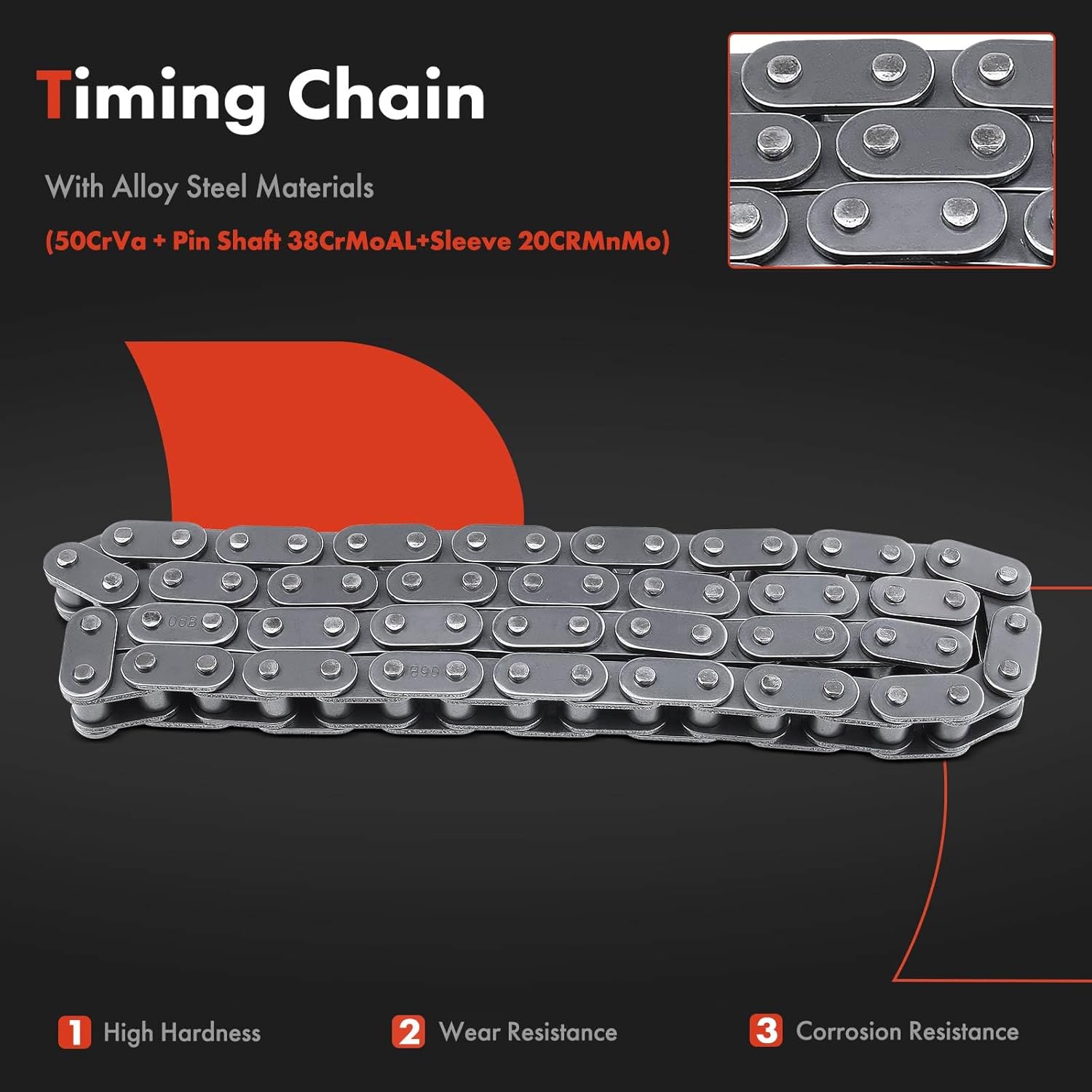 A-Premium Engine Timing Chain Kit W/Tensioner & Sprocket & Guide [OHV, V6 4.0L] Compatible with ford Aerostar 1995-1997, Explorer Ranger 1995-2000 & Mazda B4000 97-00