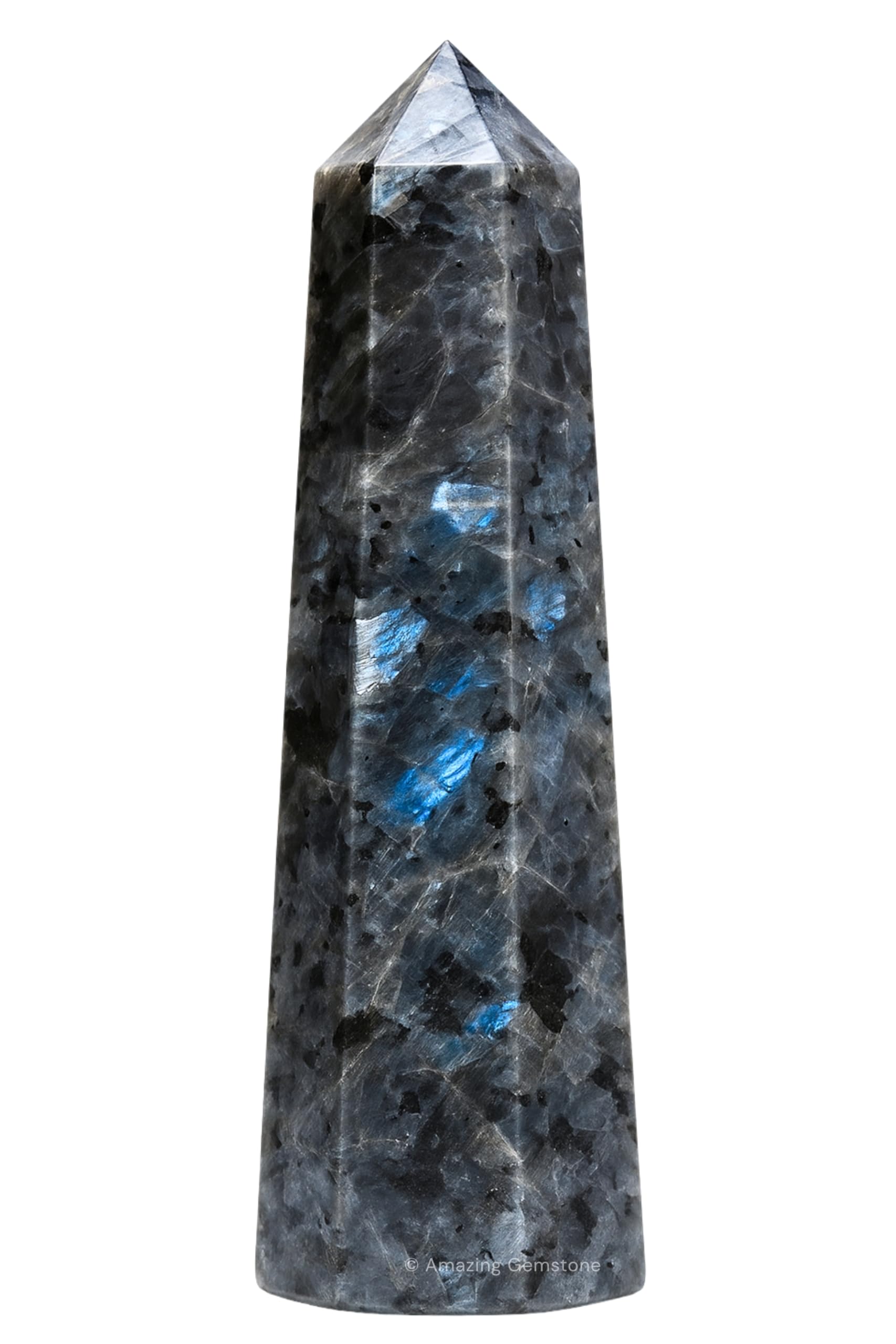 Amazing Gemstone Larvikite Crystal Towers ~ Natural Healing Crystal Point Obelisk for Reiki Healing and Crystal Grid (2" to 3" INCH)