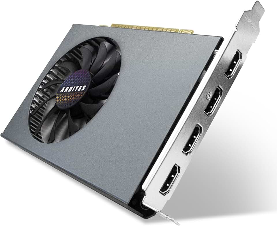 Placa gráfica GT 730 4GB GDDR3 GPU 4X HDMI, configuração de 4 monitores independentes, placa de vídeo DDR3 de 64 bits para computador, PC, ITX, slot único PCI Express