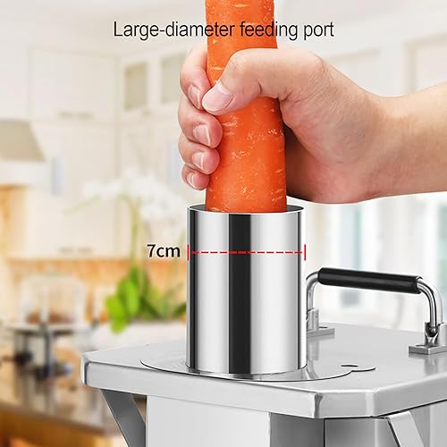 Miniatura 2 de Picadora eléctrica de verduras, cortadora de verduras comercial de 0.394 in con cuerpo de acero inoxidable 201, motor de 200 W para uso en