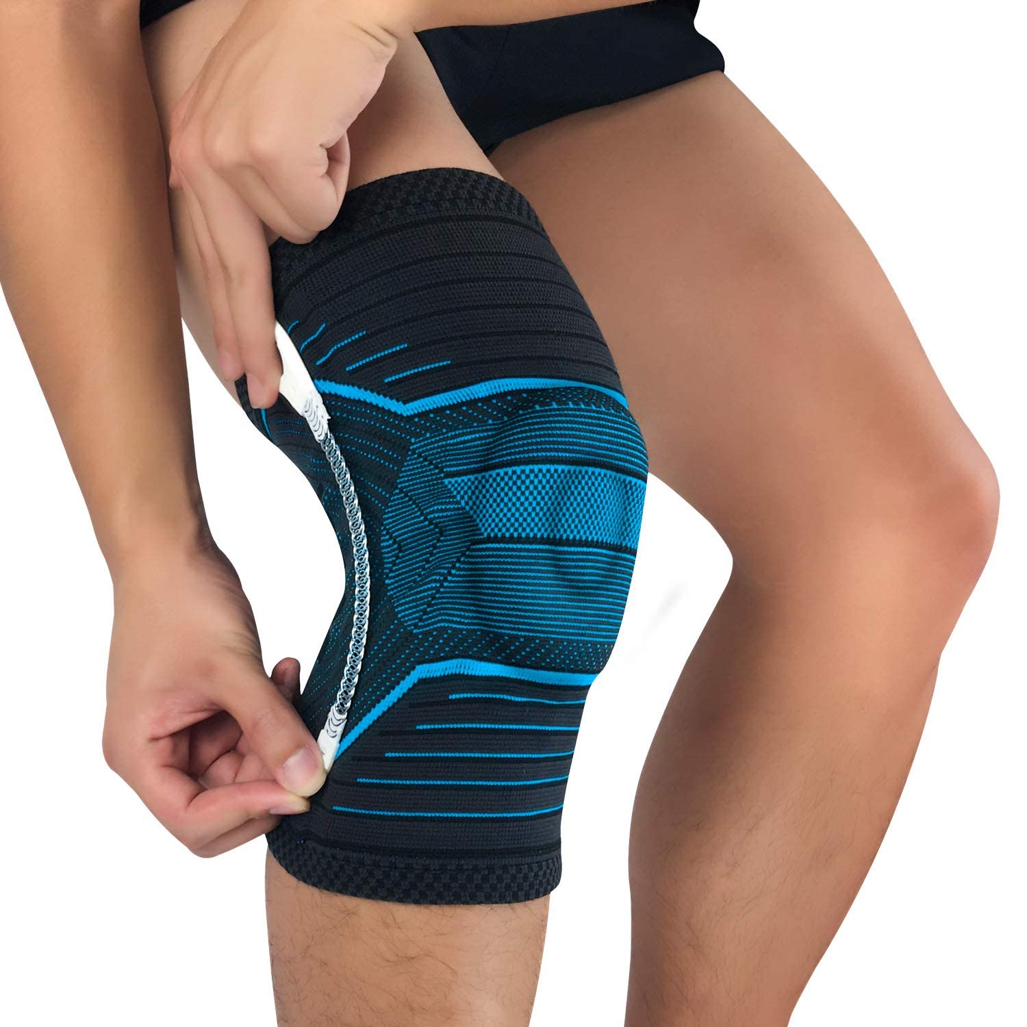 Professional Knee Brace,Knee Compression Sleeve Support for Men Women with Patella Gel Pads & Side Stabilizers,Knee Pads for Running,Meniscus Tear,ACL,Arthritis,Joint Pain Relief