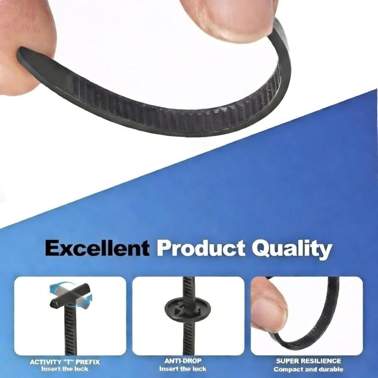 150 Pcs 2026 Upgraded Nylon Universal Cable Tie Buckle - Heavy Duty Push Mount Zip Ties for Car Bumper, Fender Liner & Splash Guard Repair - UV & Heat Resistant Snap-Fit Fastening Clips for Automotive