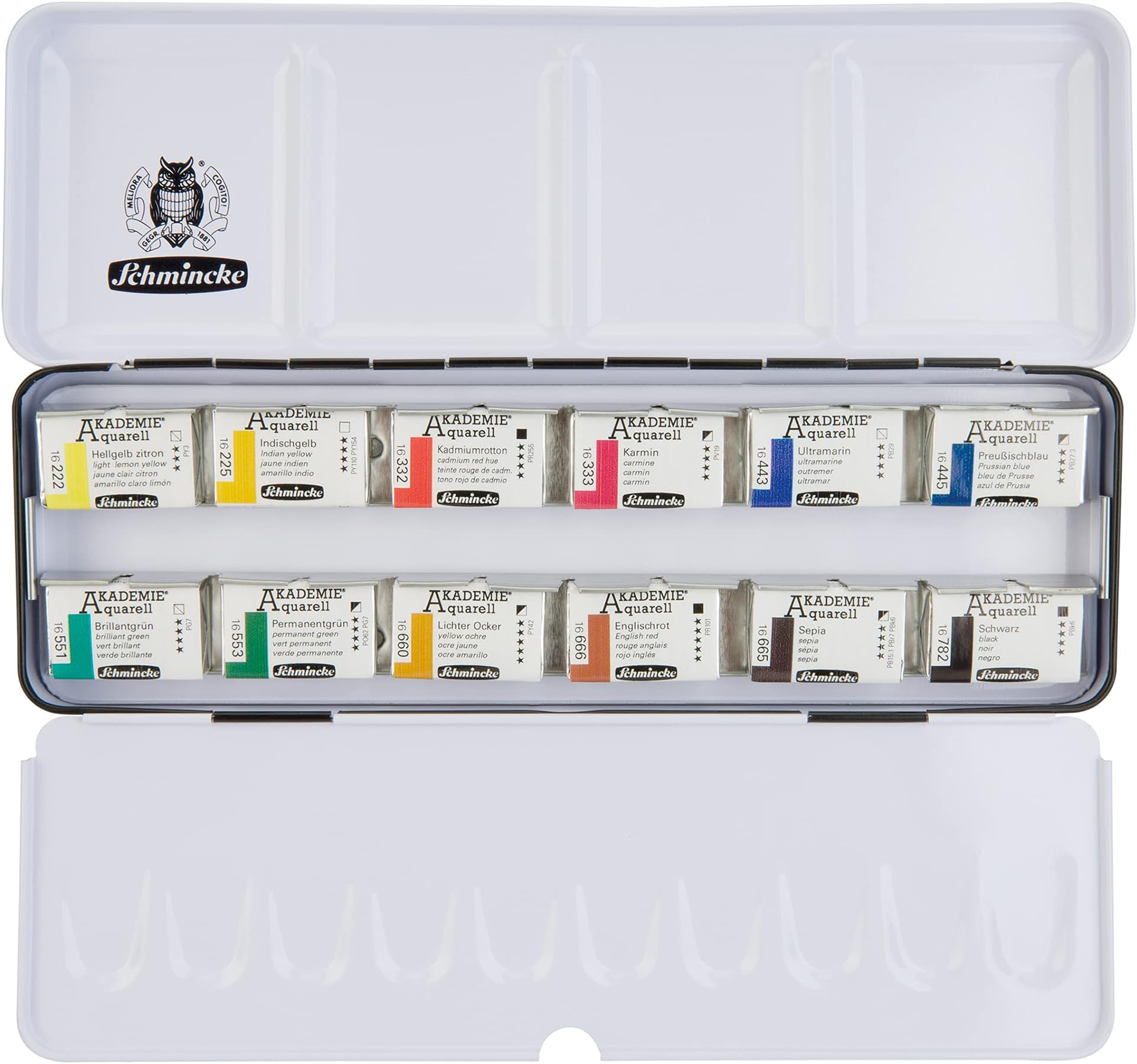 Metal box with 12 colours