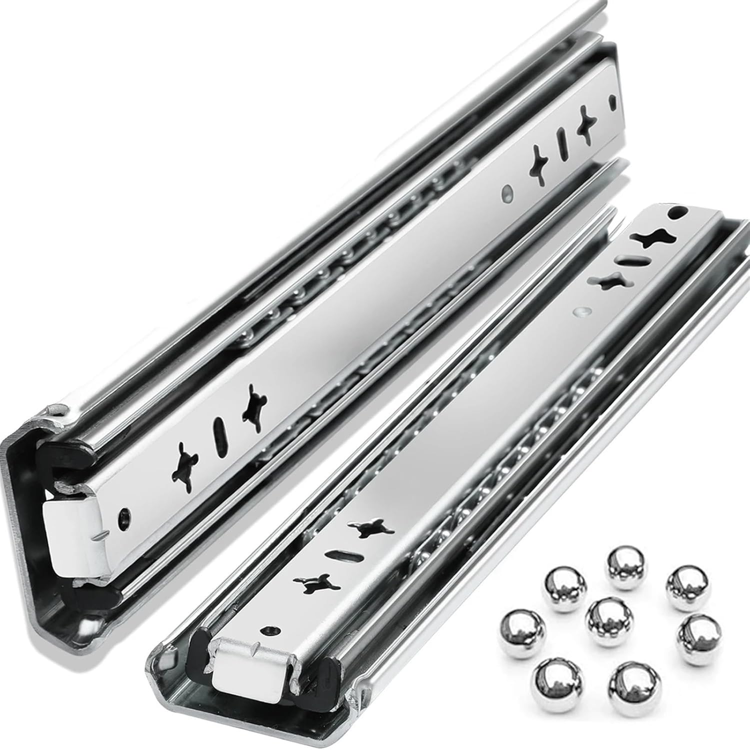 Heavy Duty Drawer Slides - 800mm (32 inch) Slide Rail Runners, 250mm to 1000mm Options, Smooth Sliding Parts for Furniture, No Lock, 1 Pair, Ideal for Home & Office Use