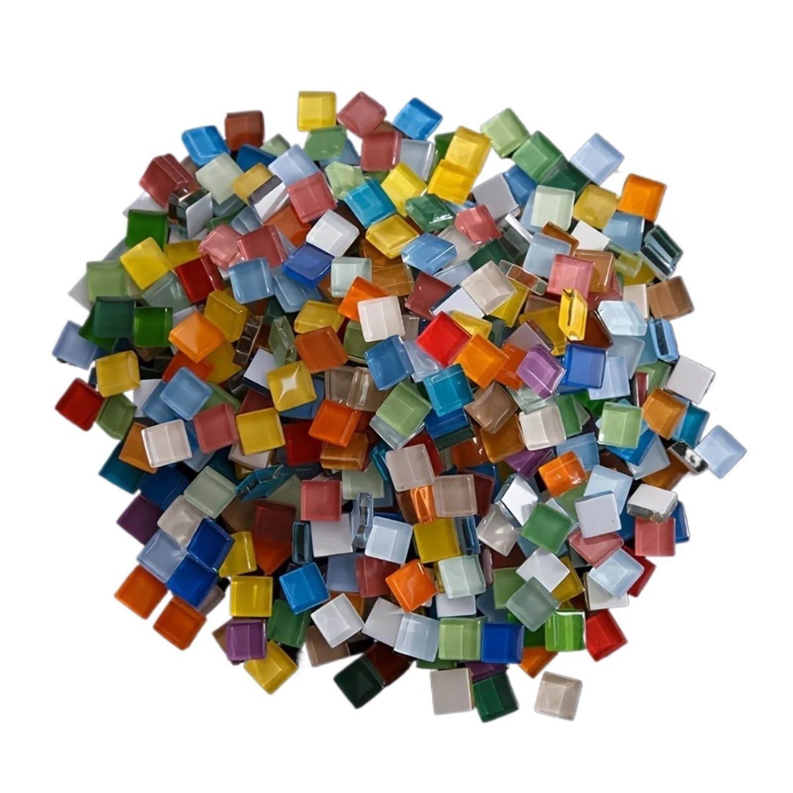 Mosaic Tiles 600pcs Sparkling Crystal Glass Mosaic Tiles Checkered Pattern Handmade DIY Art Supplies Glitter for Crafts and Mosaics