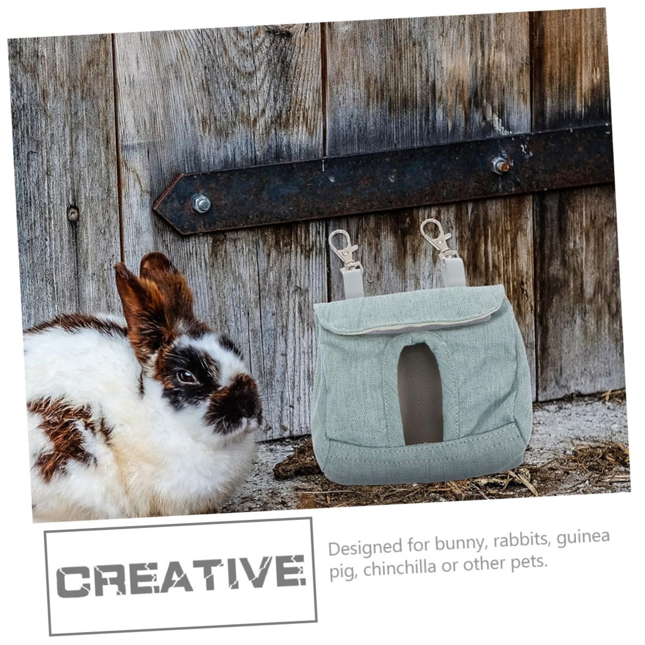 FRCOLOR 8piezas Bolsas De Alimentación Para Conejos y Roedores Soportes Colgantes De Comida Para Pequeñas Mascotas Para Hámsteres y Cobayas Diseño y Ligero Para Cuidado De Mascotas