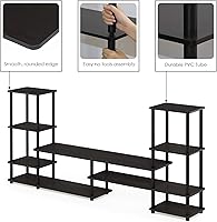 Vista 74 de Furinno Econ - Centro de entretenimiento con soporte para TV, color espresso