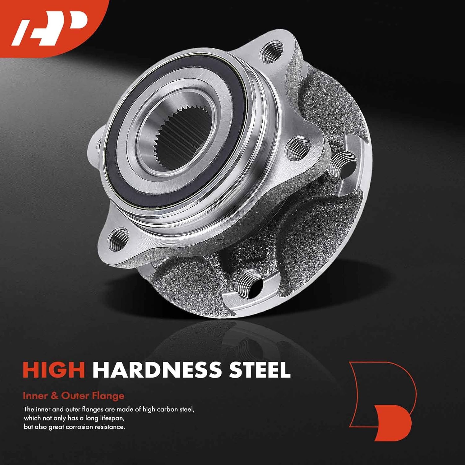 A-Premium Front or Rear Wheel Bearing and Hub Assembly Compatible with Audi A6 2006-2011, A6 Quattro 2005-2011, A8 Quattro 2004-2011, R8 2008-2012/2014-2015, S8 2007-2009,S6 2007-2011, Phaeton