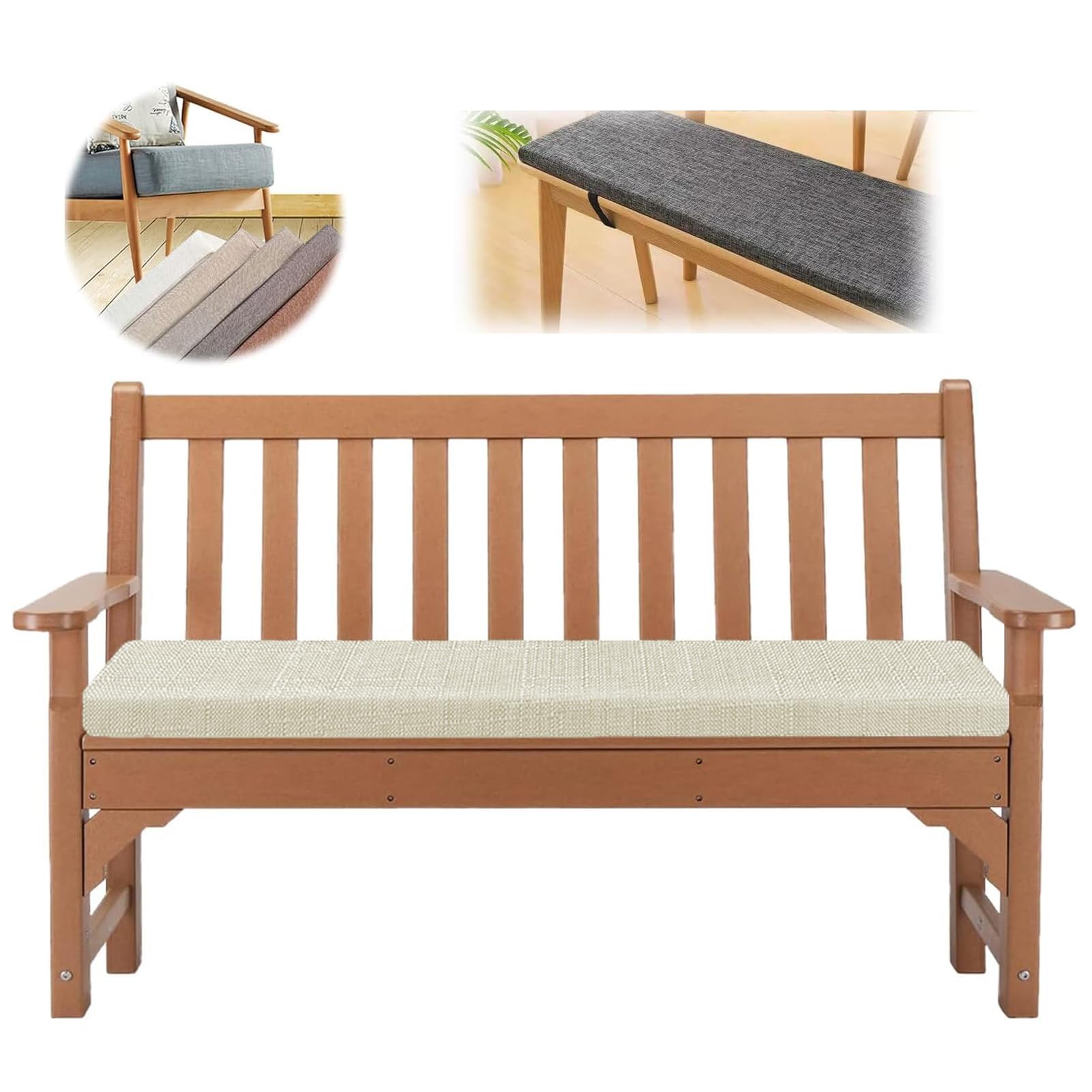 Celtty Cuscino Panca Dimensioni Personalizzate, Antiscivolo Rimovibile Lavabile Cuscino su Misura per Mobili da Interni/Esterni, Giardino ﻿ (Spessore 10 cm