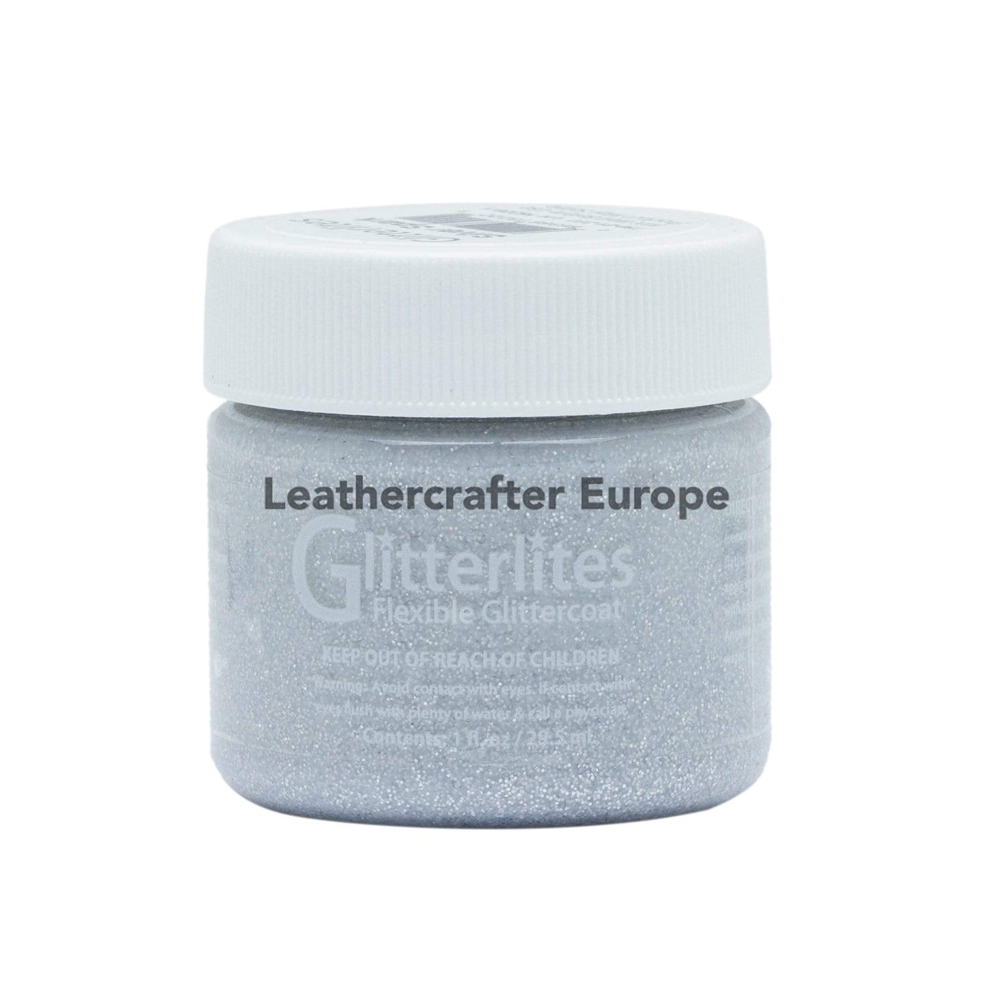 Angelus Glitterlites 1oz (30ml) Acrylic Leather Paint (Silver Spark)