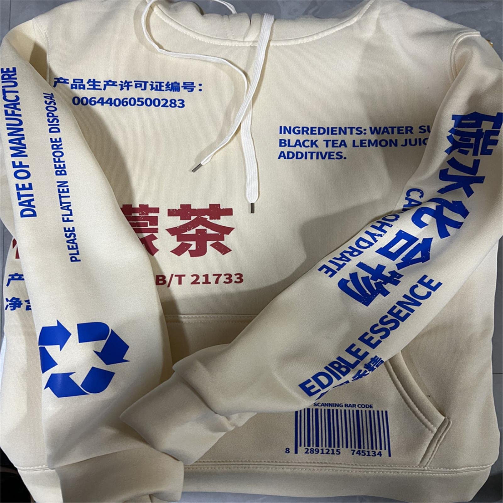 FANYONG Lemon Tea Printed Fleece Pullover Hoodies Men/Women Casual Hooded  Streetwear Sweatshirts Hip Hop Harajuku Male Tops Pullover White, XXXL :  Amazon.de: Fashion