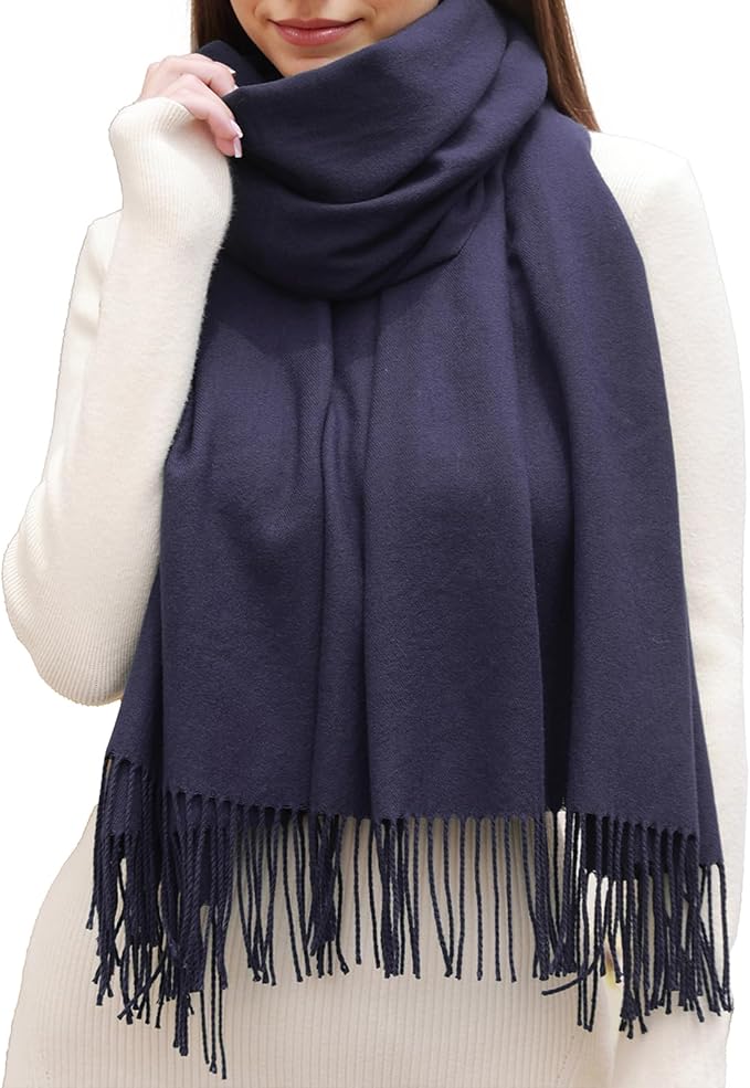 Bufanda para mujer otoño invierno cálida grande pashmina miniatura 7
