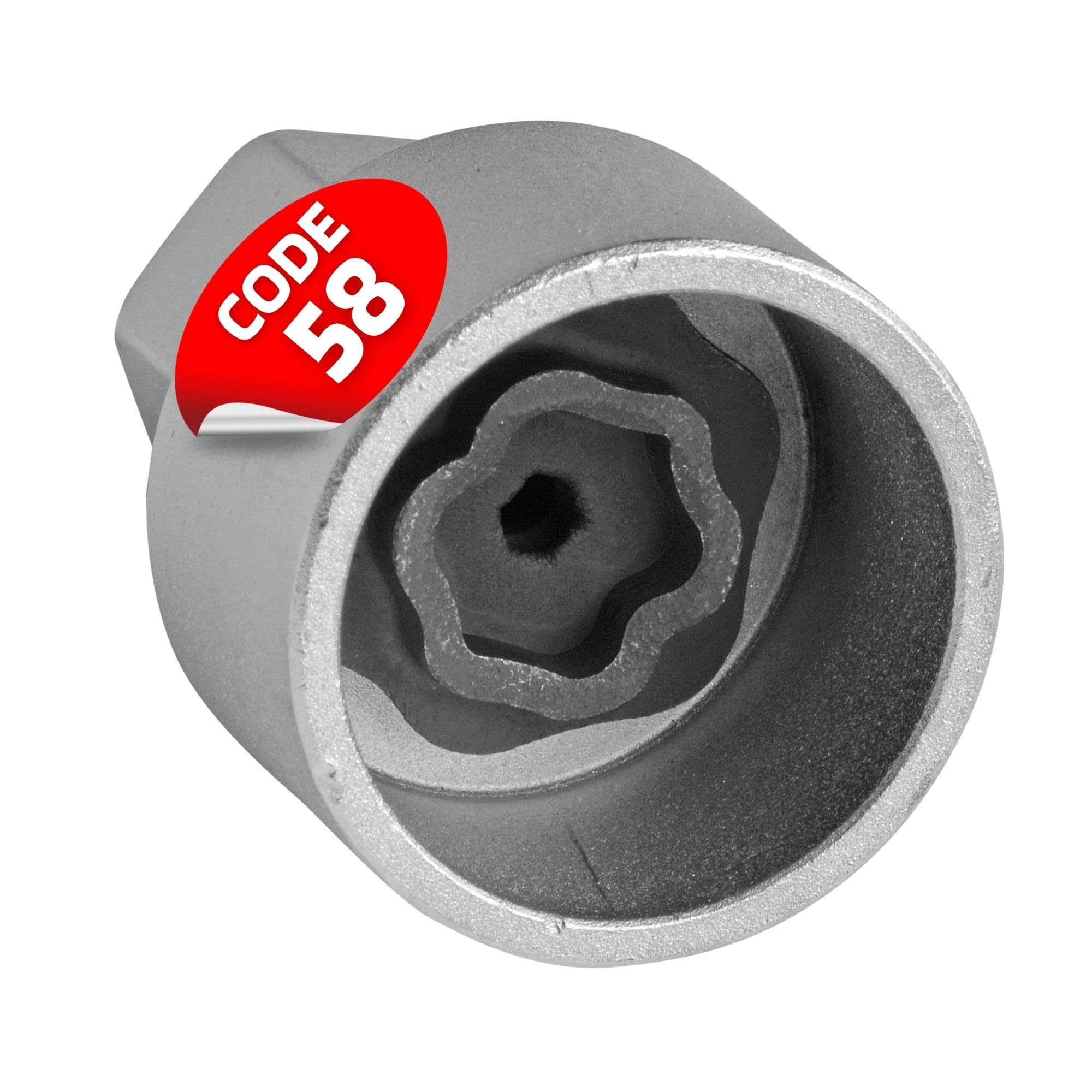 Adaptador de tornillos seguridad para llantas BMW en ruta SW-Stahl 02384L-18 llave 58