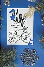 LIFE IS A BEAUTIFUL RIDE | FLORAL DESIGN IN HOT BLUE COLOR | Vector Design: JOURNAL FOR ALL AGES