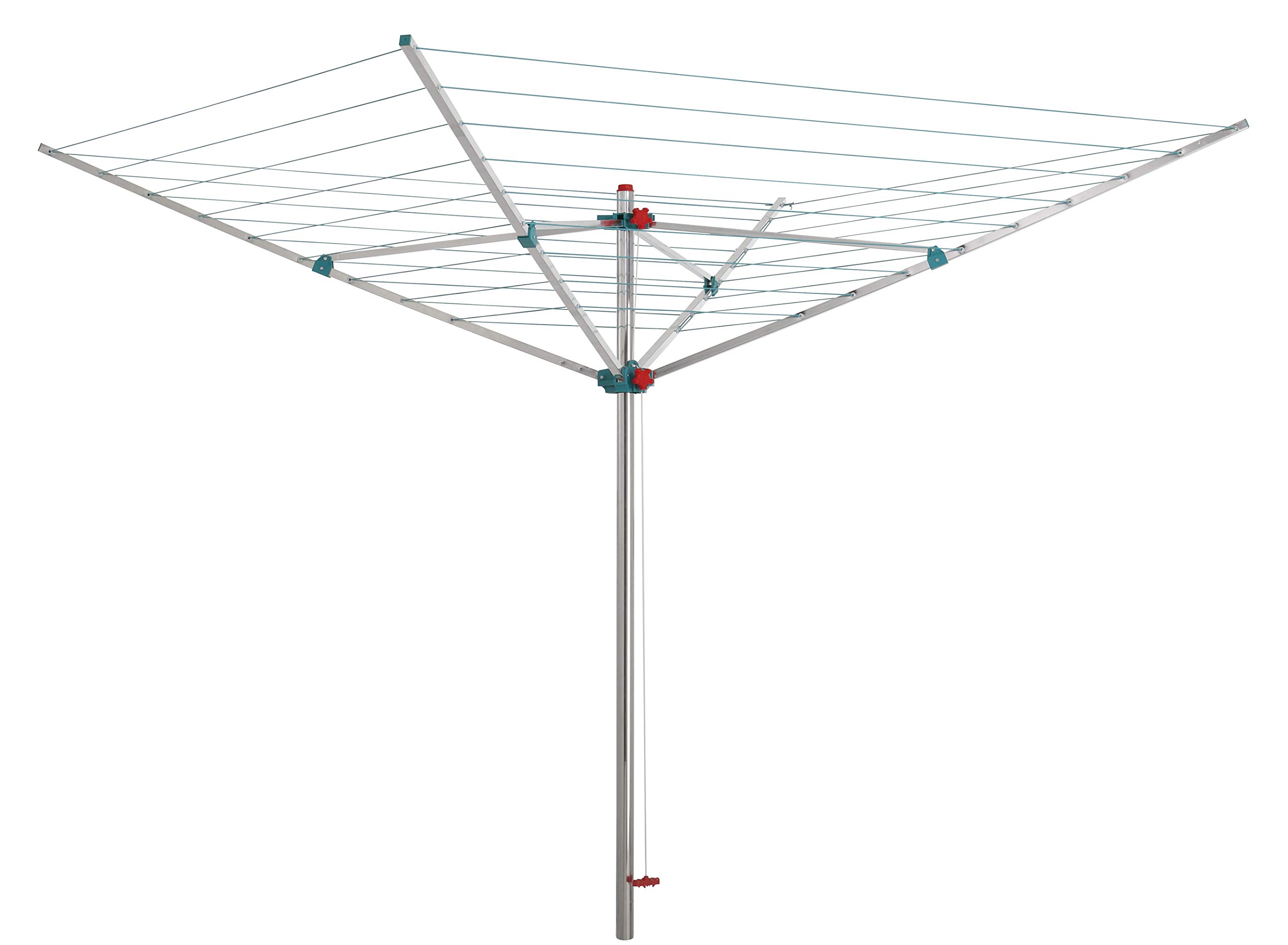Blome Wäschespinne Alustar XL 40m inkl. Bodenhülse, Wäsche Spinne draußen, Made in Germany