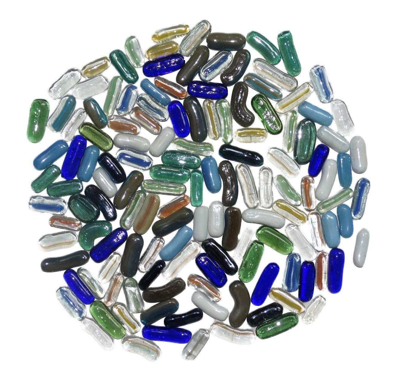 Maalavya Capsule Shape Decorative Glass Pebbles (Multicolour, 450 g) (B07VWW5QZ8) Amazon Price History, Amazon Price Tracker