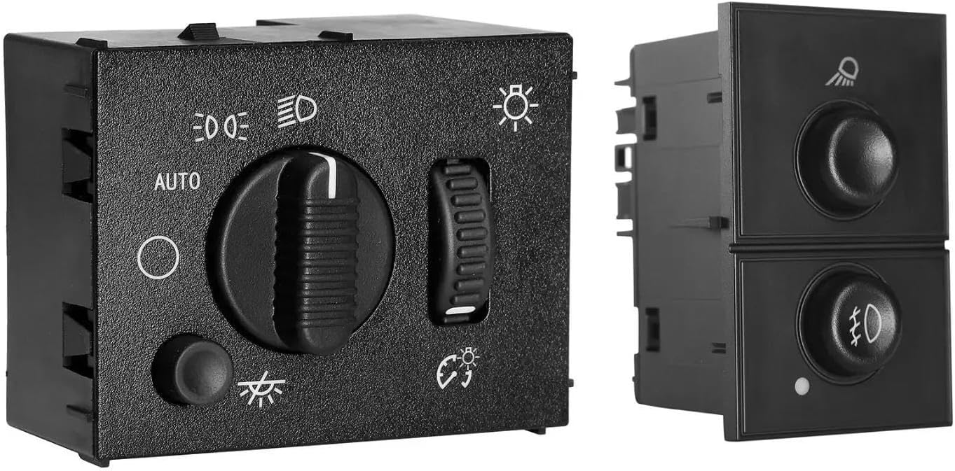 Headlight Fog Lamp Control Light Button Switch For Hummer H2 2003 2004 2005 2006 15143597 19381535(1set)