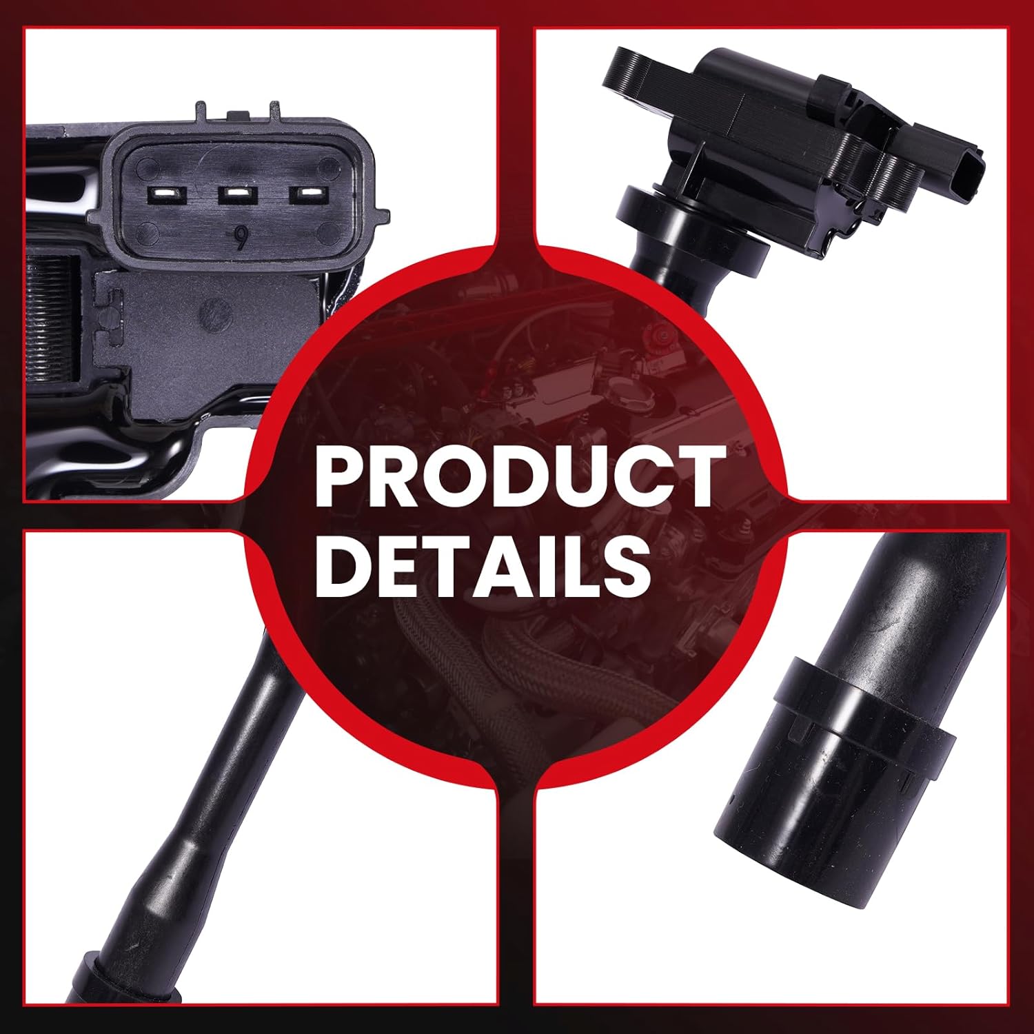 MOCA 2X Ignition Coils fits For Chrysler 2001-2005 Sebring 2.4L, For Dodge 2001-2005 Stratus 2.4L, For Mitsubishi 2000-2005 Eclipse 2.4L, 1998-2003 Galant 2.4L, 2002-2007 Lancer 2.0L, 1997-2002 Mirage