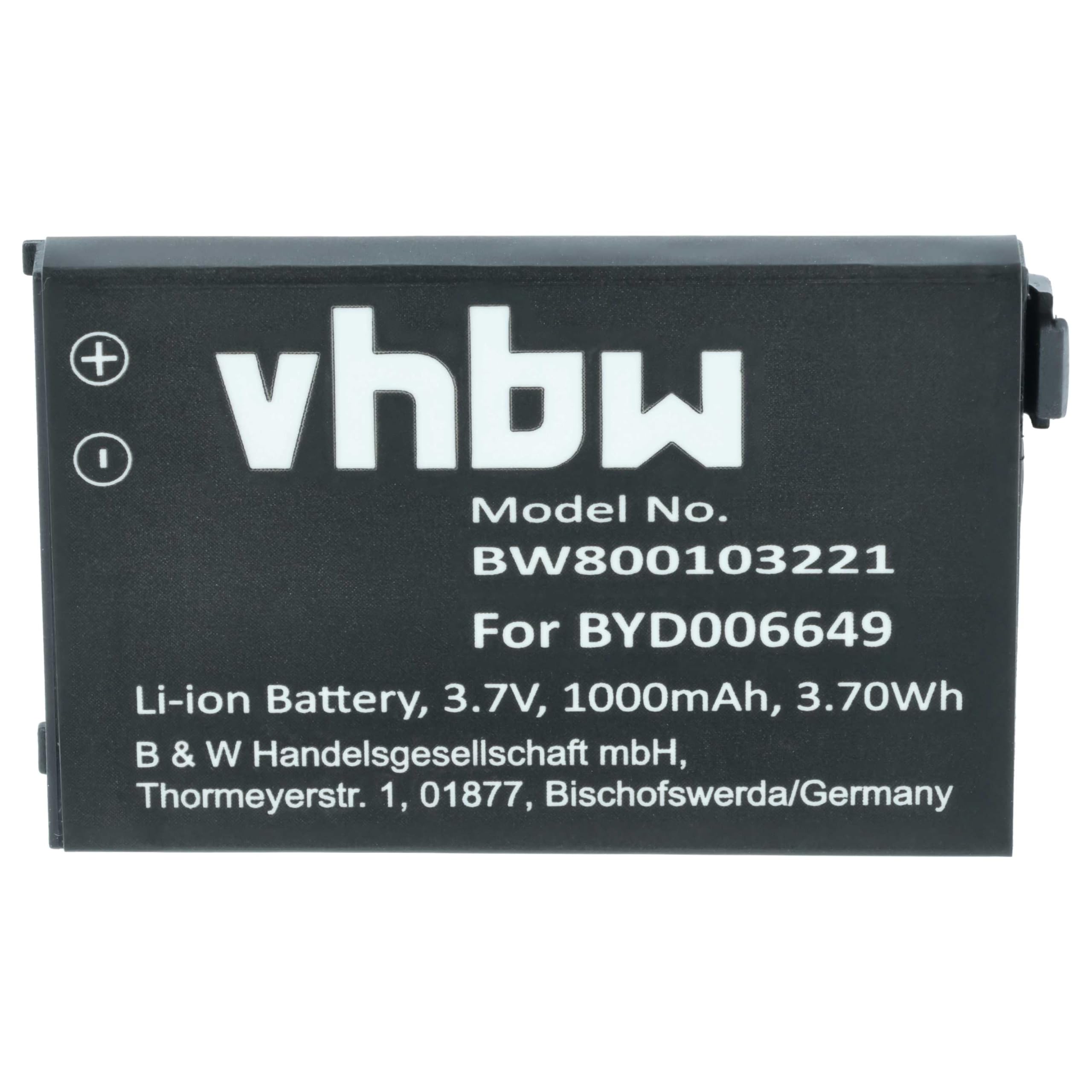 vhbw Batería Recargable Compatible con Nuk 10256296, BM300 Parent Unit, Eco Control + Video Monitor de bebé (1000 mAh, 3,7 V, Li-Ion)