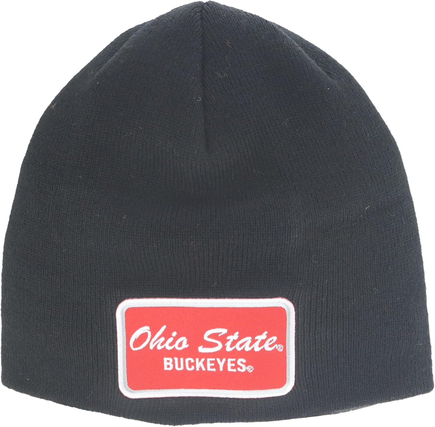 ZHATS NCAA Unisex-Adult NCAA Officially Licensed Beanie Edge Patch Brick Black