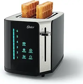 Oster 2-Slice Touchscreen Toaster with Easy Touch Technology and Digital Countdown Timer, Stainless Steel