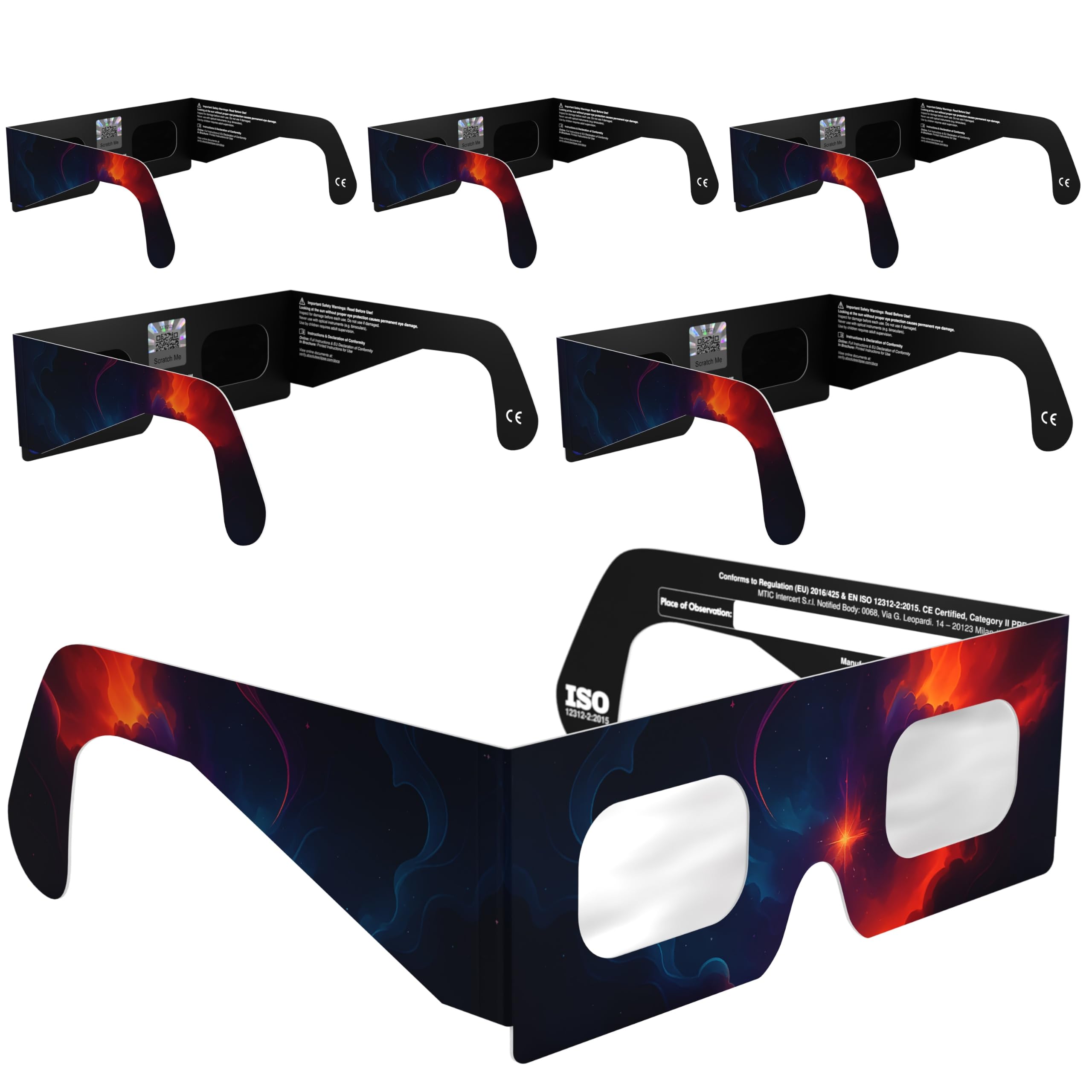 Absolute Eclipse Sonnenfinsternis Brille 2026 zum Sehen der Sonnenfinsternis - ISO 12312-2 CE Zertifiziert - 12. August 2026 - Erwachsene Kinder - EU Hersteller Anerkannt AAS - 55+ Designs