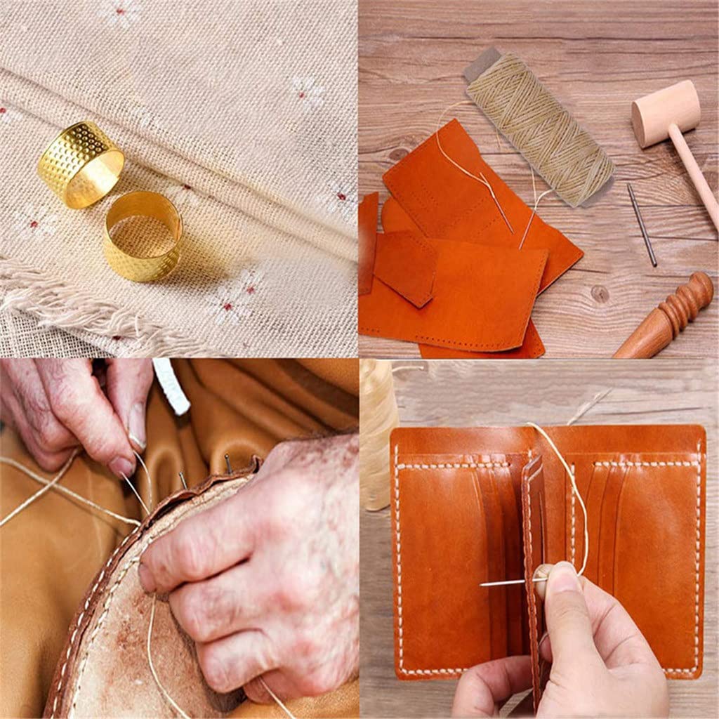 Juego de 19 Herramientas de Costura a Mano para Manualidades de Cuero, Kit de Herramientas de punzonado y ranurado para sillín de Costura