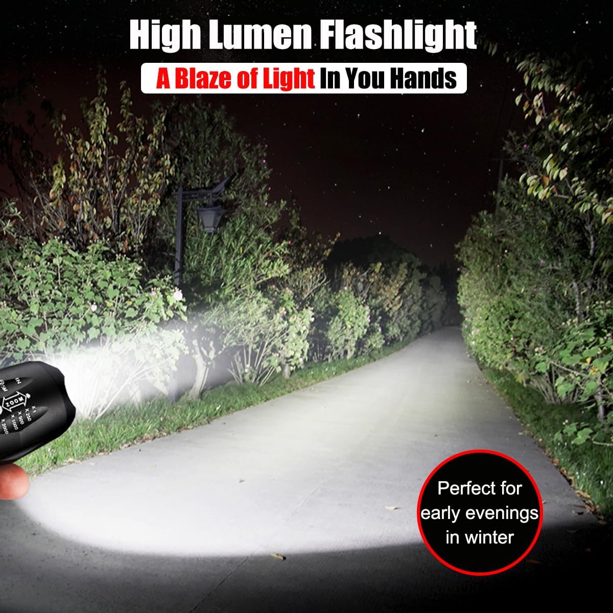5 Pack Flashlights High Lumens, Powerful Tactical Flashlights with 5 Modes, Waterproof Zoomable Small LED Handheld Flash Light for Home Emergencies Camping Hurricane