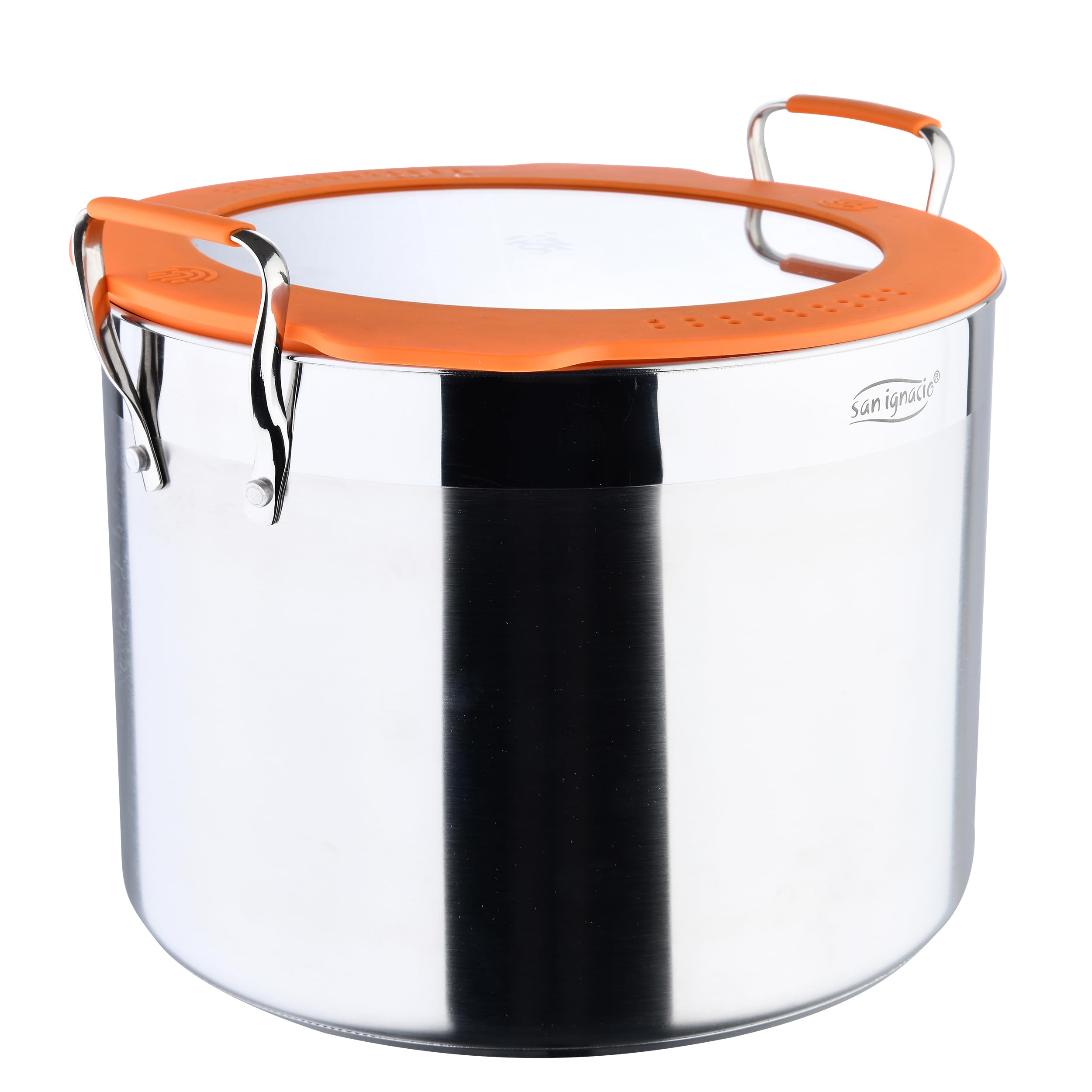 Olla alta ø28cm s/s induccion con tapa compact