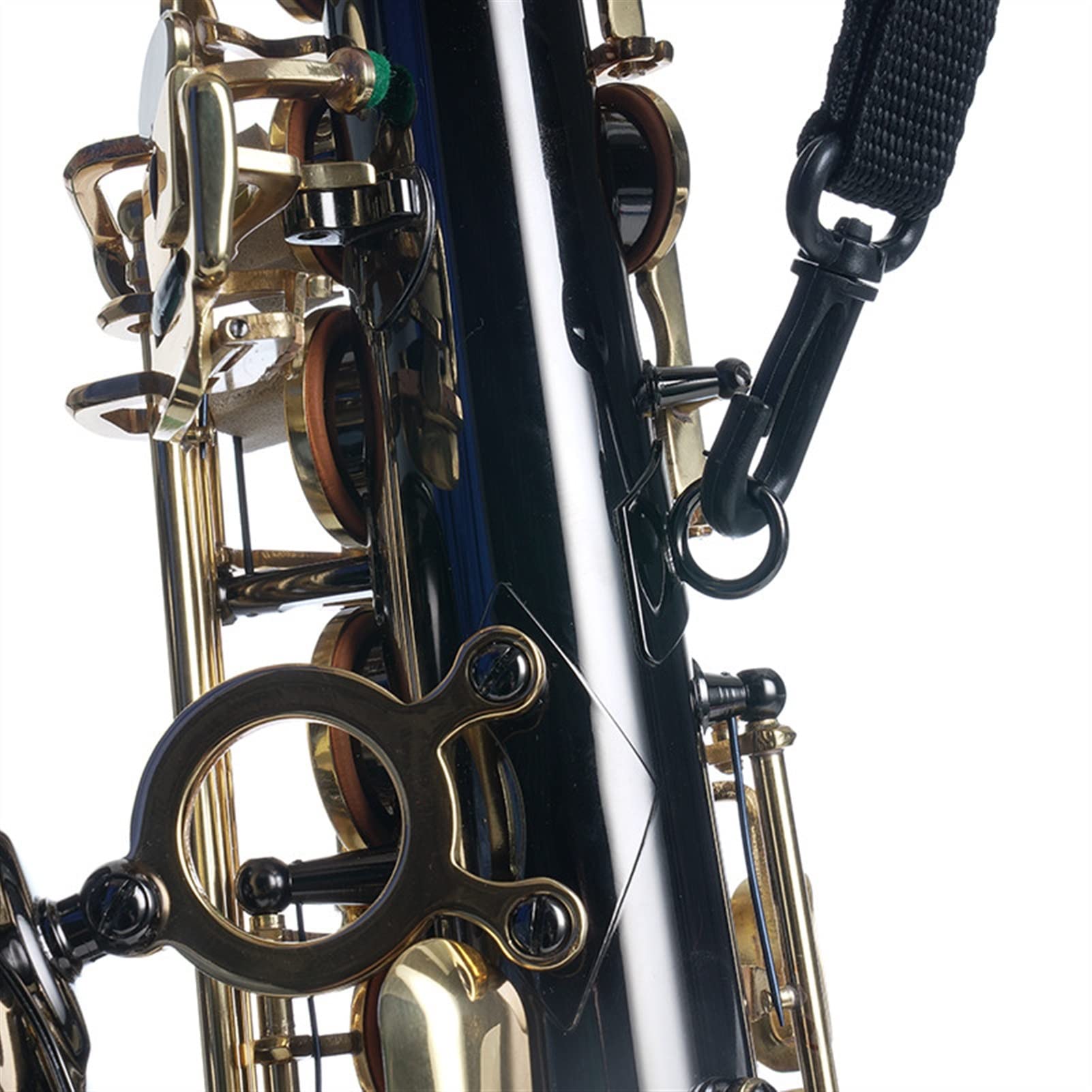 Confezione Completa Chiave in Oro Placcato Nichel Nero Alto E Sassofono Contralto in Ottone Piatto Chiusura a Conchiglia Bianca per Principianti Sax Ottone