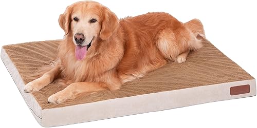 Cama ortopédica para perros con espuma para huevos, funda extraíble lavable y parte inferior antideslizante para razas grandes, almohadilla de