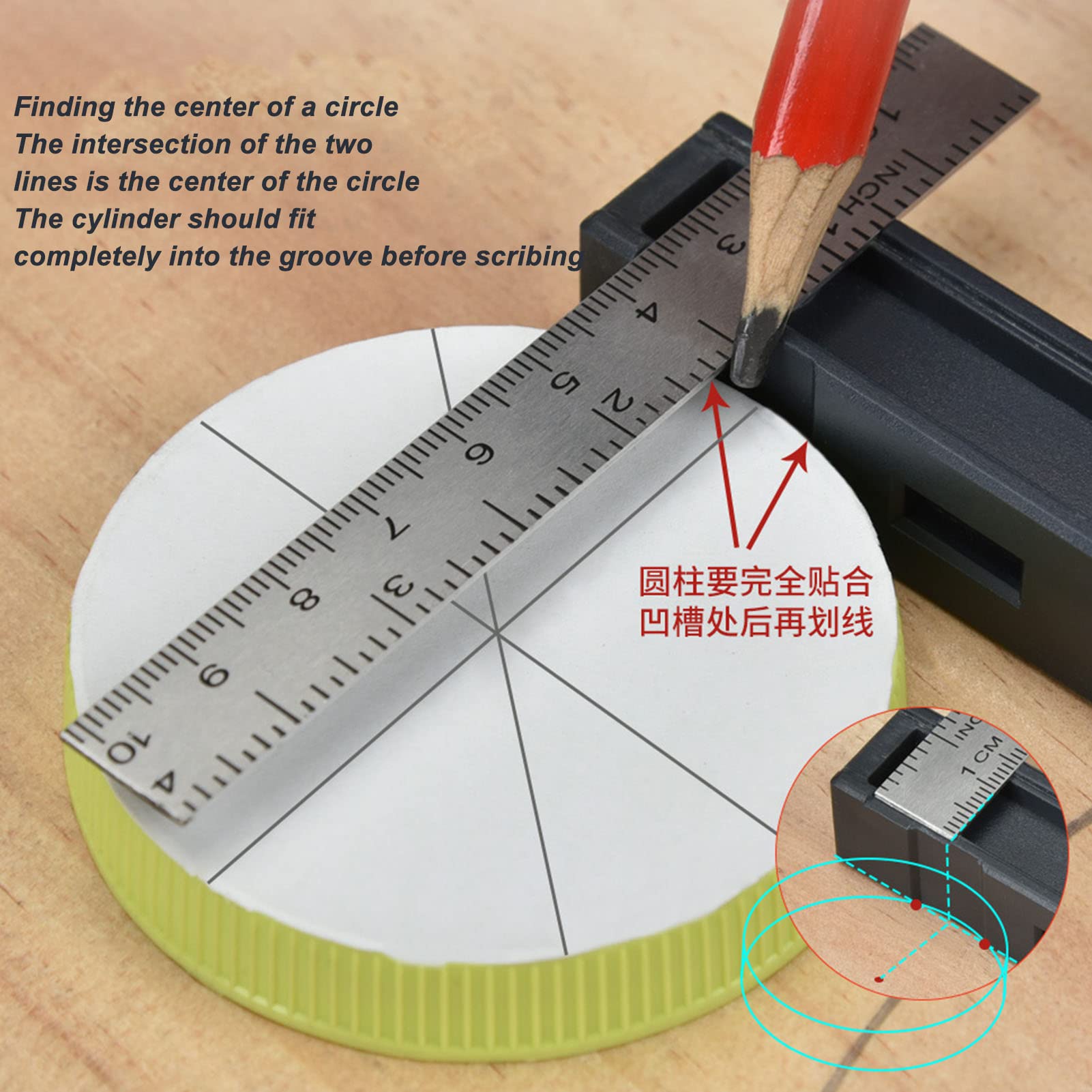 Rafter Square, Square, Easy to Read Level, Woodworking Ruler, for Carpenters and Builders (Silver)