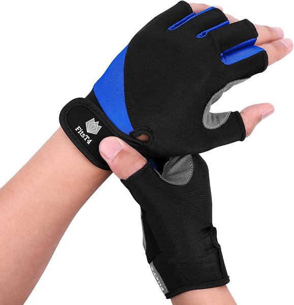 FitsT4 Sports Guanti da surf 3/4 dita imbottiti antiscivolo per sci nautico canoa, windsurf, kiteboard, vela, kayak, SUP Stand Up Paddling. per uomini, donne e bambini - 2