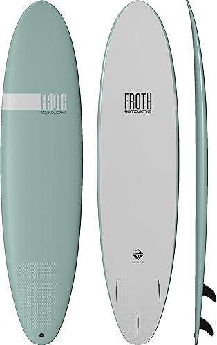 Miniatura 31 de Tabla de surf suave Boardworks Froth - Tabla de Wakesurf - 3 colores, 5 tamaños de 5 a 9 pies Papaya