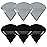Pimoys 6 Pieces Powder Puff Face Triangle Makeup Blender Sponge Soft Velour Puffs for Loose Powder Setting Powder Cosmetic Foundation Sponge Beauty Makeup Tool, Black and Gray