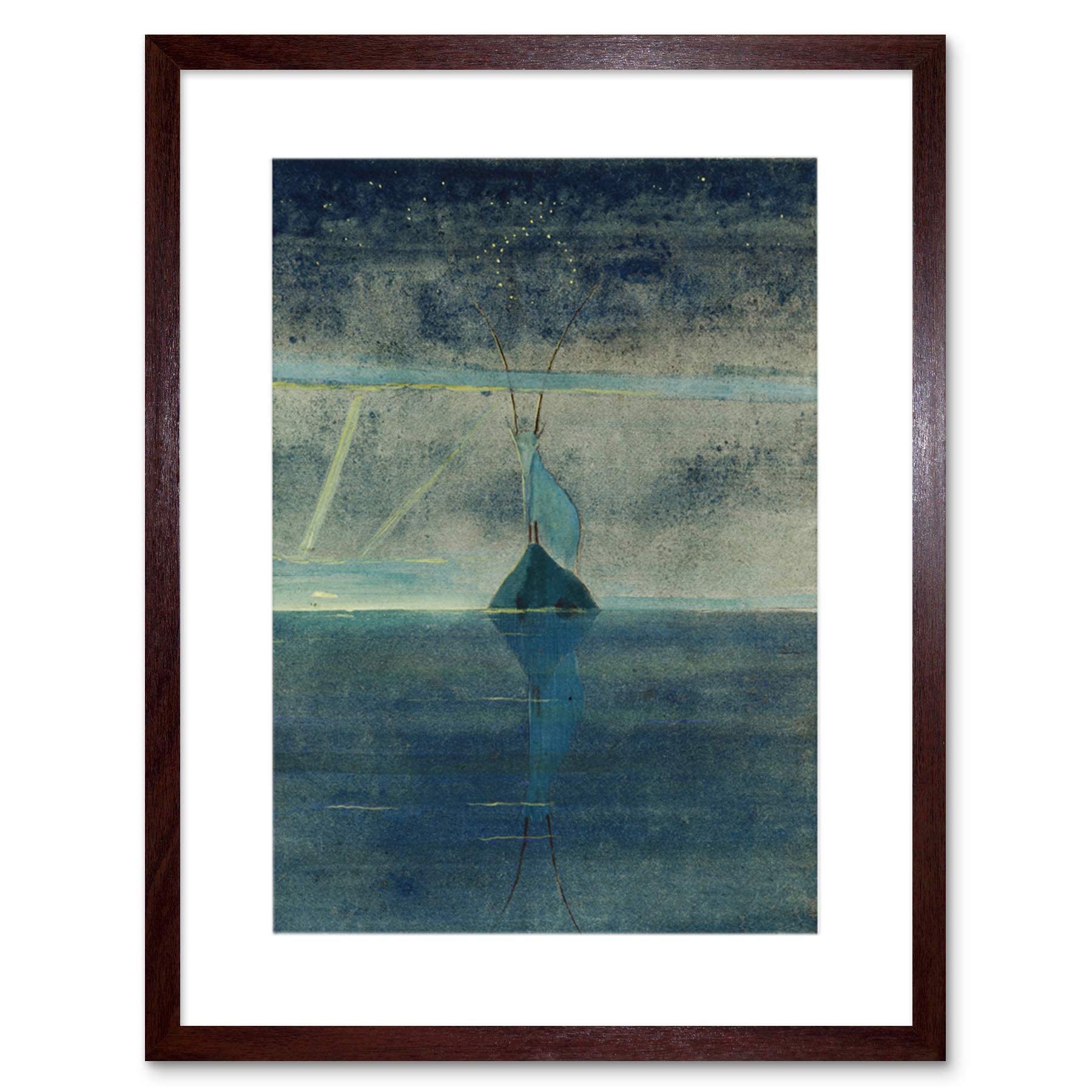 Wee Blue Coo Ciurlionis Sun Passing Capricorn Framed Wall Art Print
