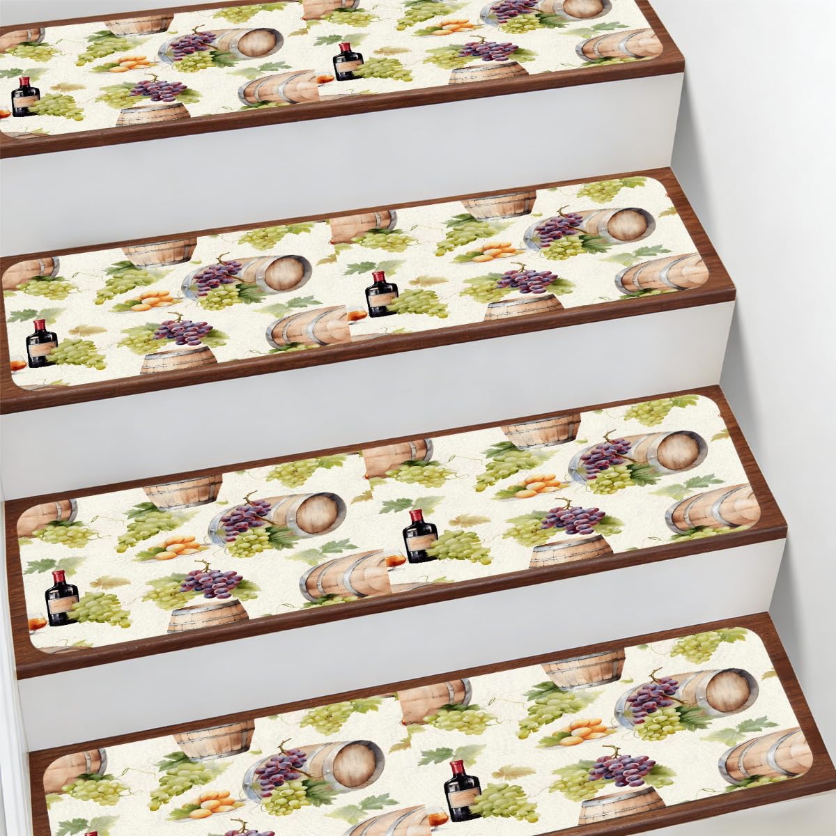 Alfombra para escaleras de 19,8x76,2 cm y tapetes protectores antideslizantes para peldaños de interior