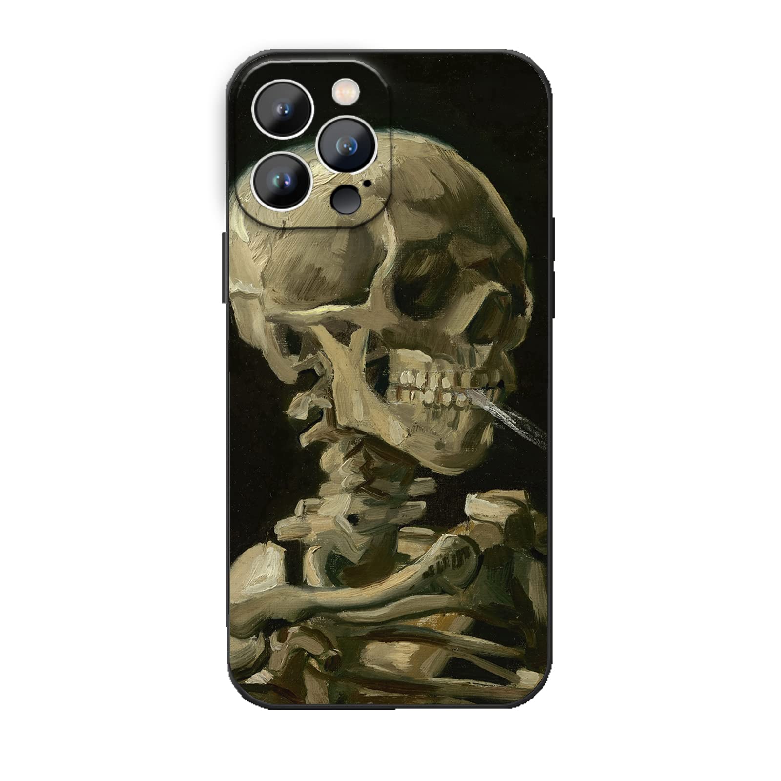 Amazon.com: MURLEBAY for iPhone 14 Pro Phone Case, Skeleton with Burning  Cigarette by Van Gogh Fine Art Phone Case, Soft TPU Full Body Protection Phone  Cover Skull : Cell Phones & Accessories