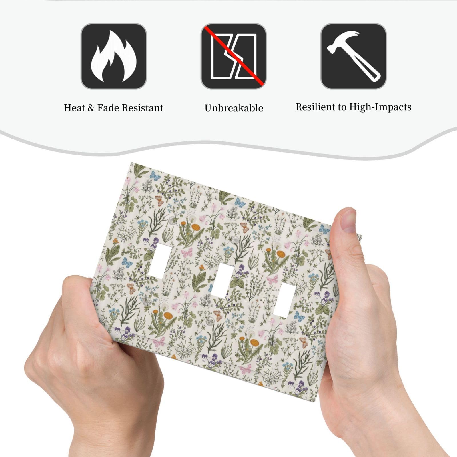 Interrupteur Décoré Fleurs Sauvages – Sonnette Déco