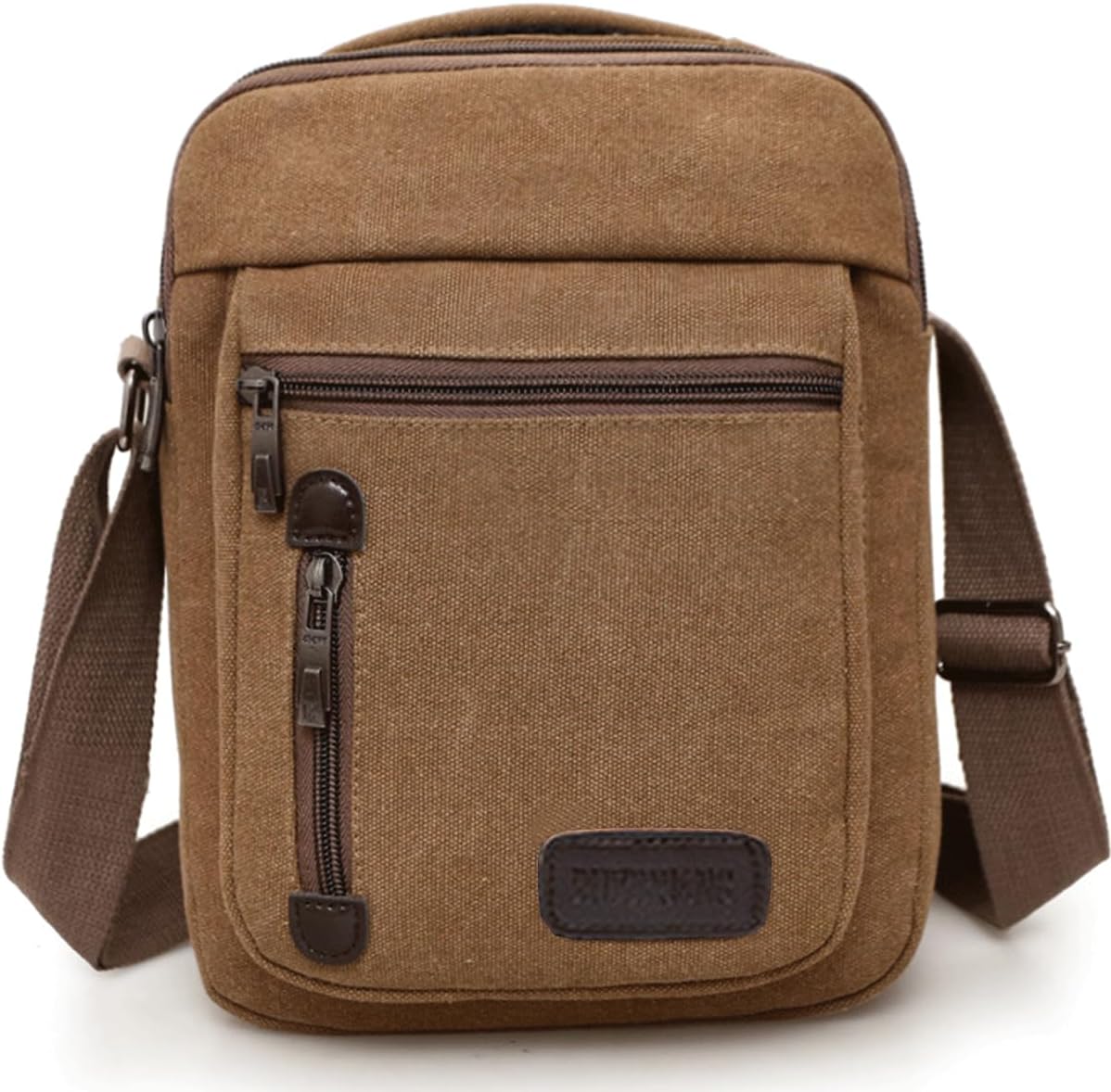 Messenger bag for Men Women, Vintage Canvas Crossbody Bag Shoulder Bag Multi Pocket Purse, Small Messenger Satchel Bag Travel