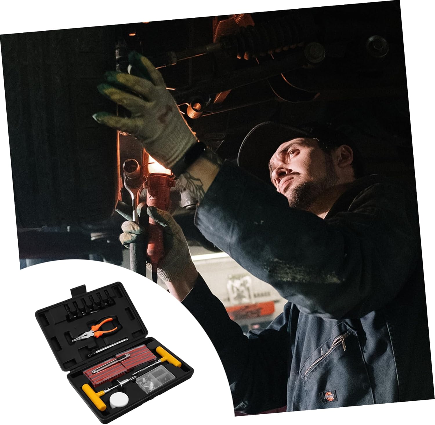 MAGICLULU 100pcs Tire Repair Kit Tools for Car Motorcycles Atvs Tractors Suvs Rvs Portable Flat Tire Repair Kit