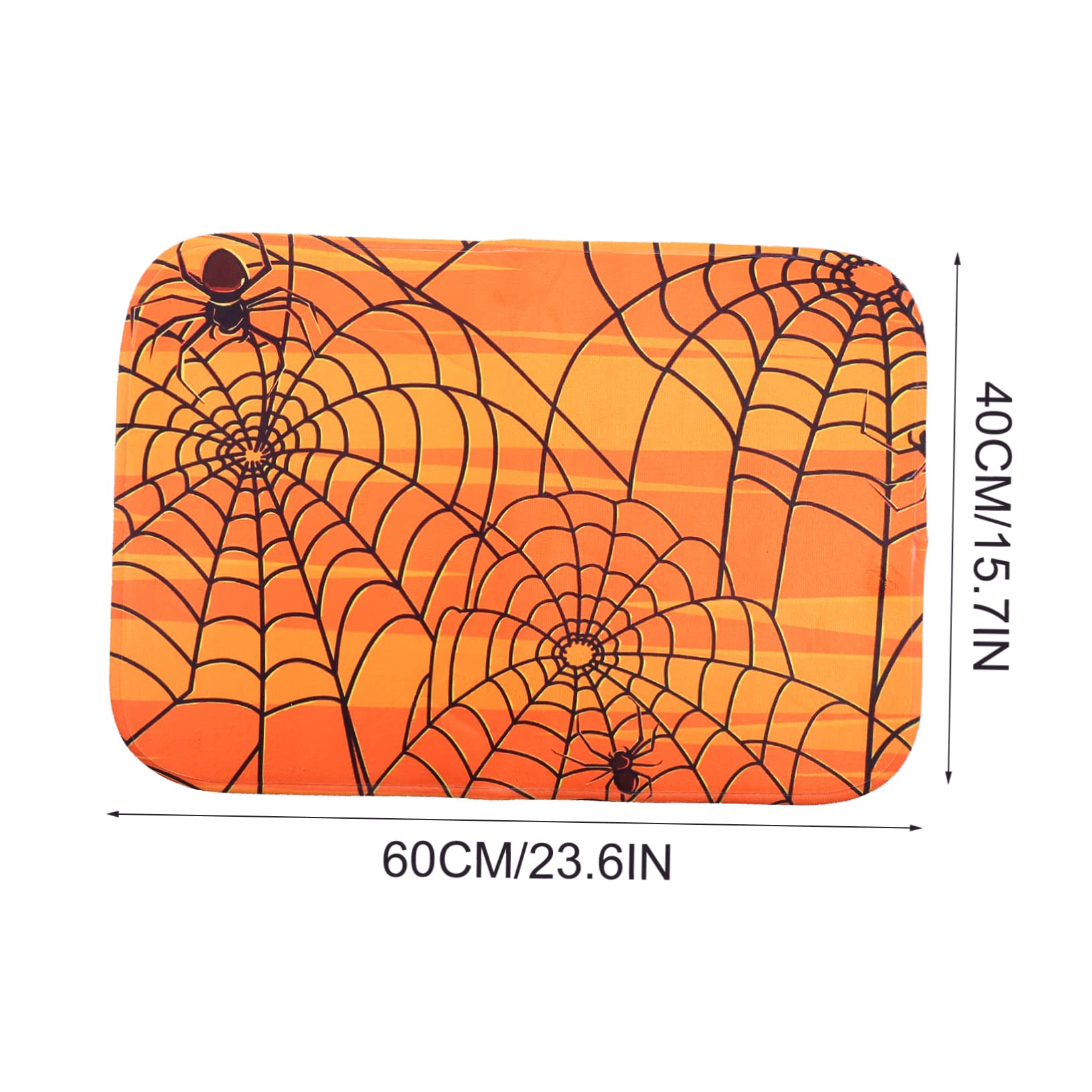 HANABASS 4pezzi Tappetino Antiscivolo Per Halloween Con Design Ragnatela Decorativo Per Entrate e Cucine Per Festeggiamenti e Decorazioni Festive