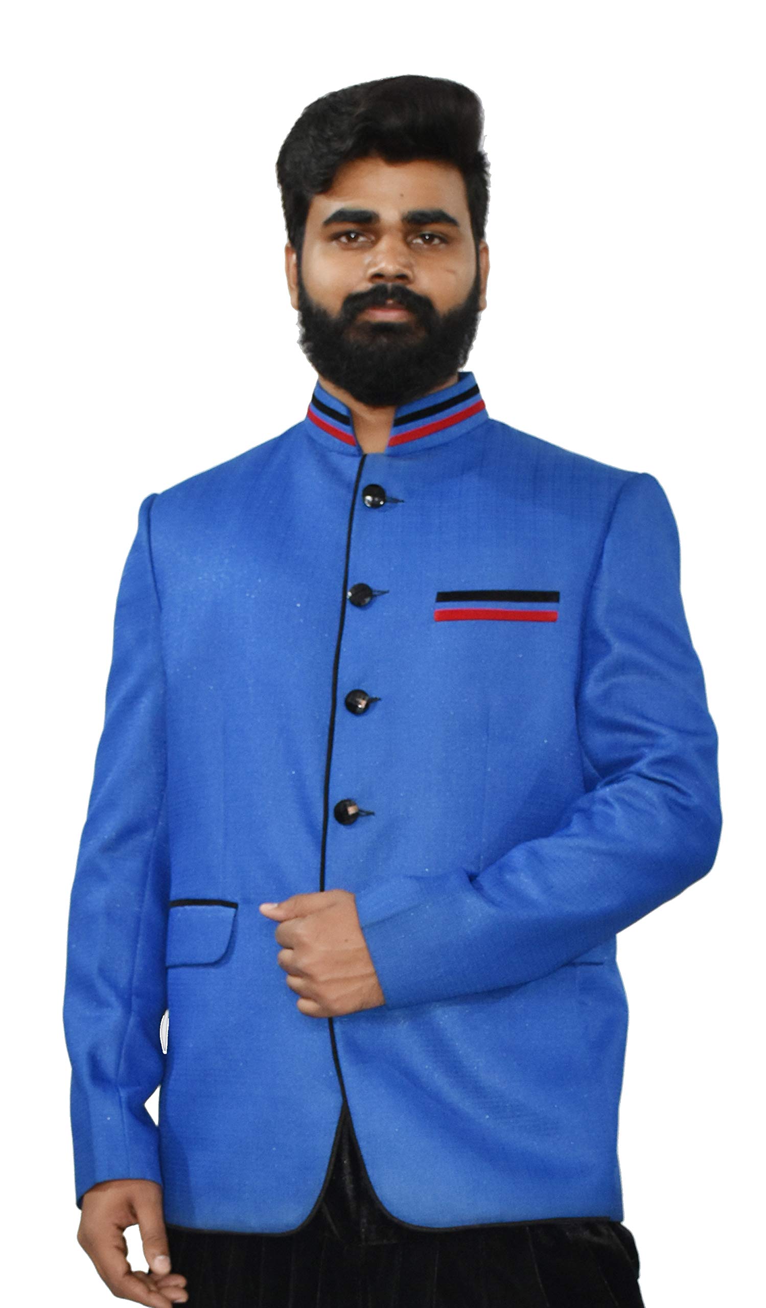 Men's Royal Blue Blazer-image-7