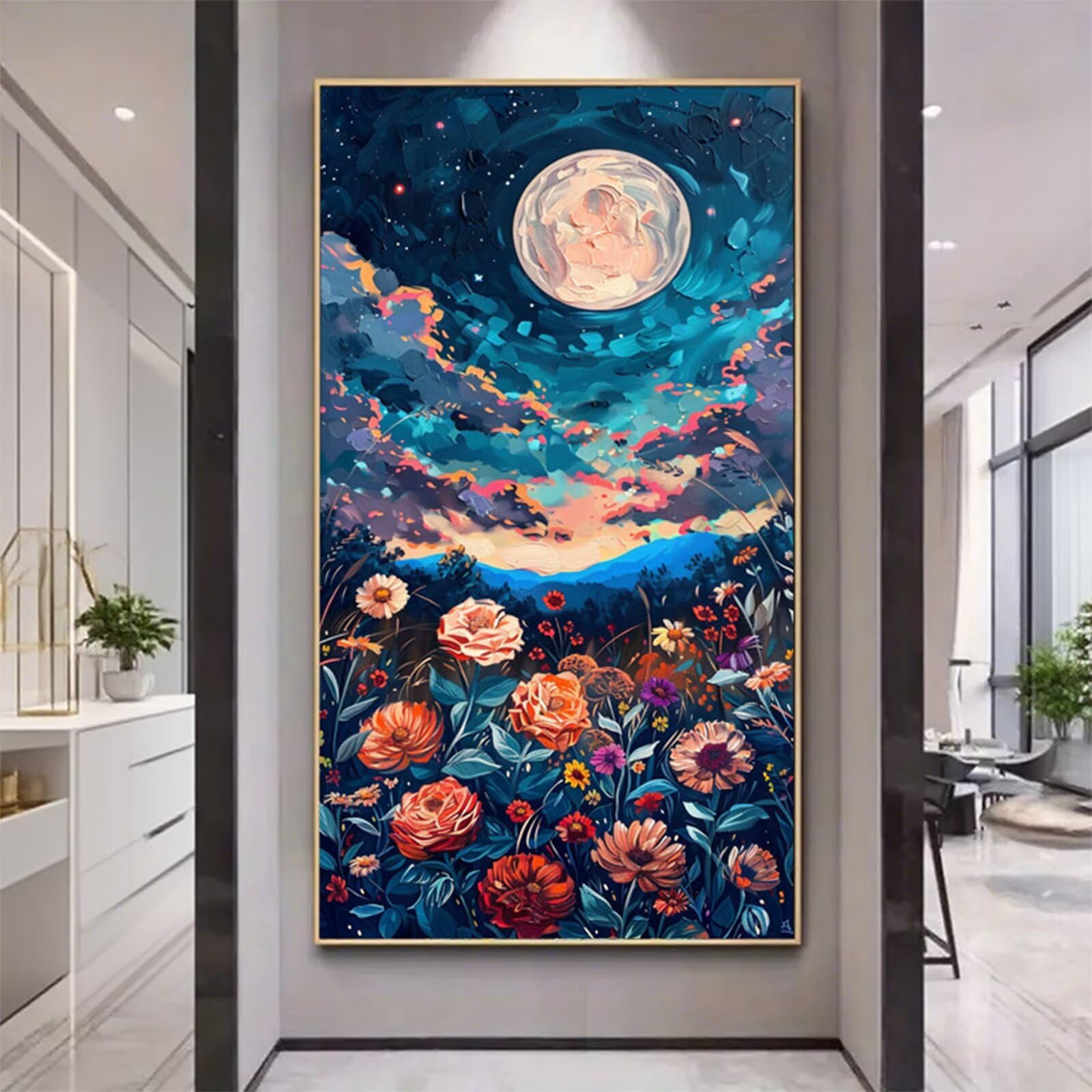 Diamentowa sztuka chryzantema, zestawy do malowania diamentami dla dorosłych, 5D Dimond Art Moon Gem Arts and Crafts Paintings, DIY, kryształ górski, haft krzyżykowy, malowanie według numerów, dzieci