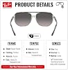 Lentes de sol Ray-Ban RB2205 BILL ONE Cuadrados-Redondos con Estuche Oficial 5