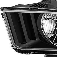 Vista 3 de DNA MOTORING HL-OH-FM05-BK-CL1 Reemplazo de faros delanteros de carcasa negra compatible con Mustang 05-09