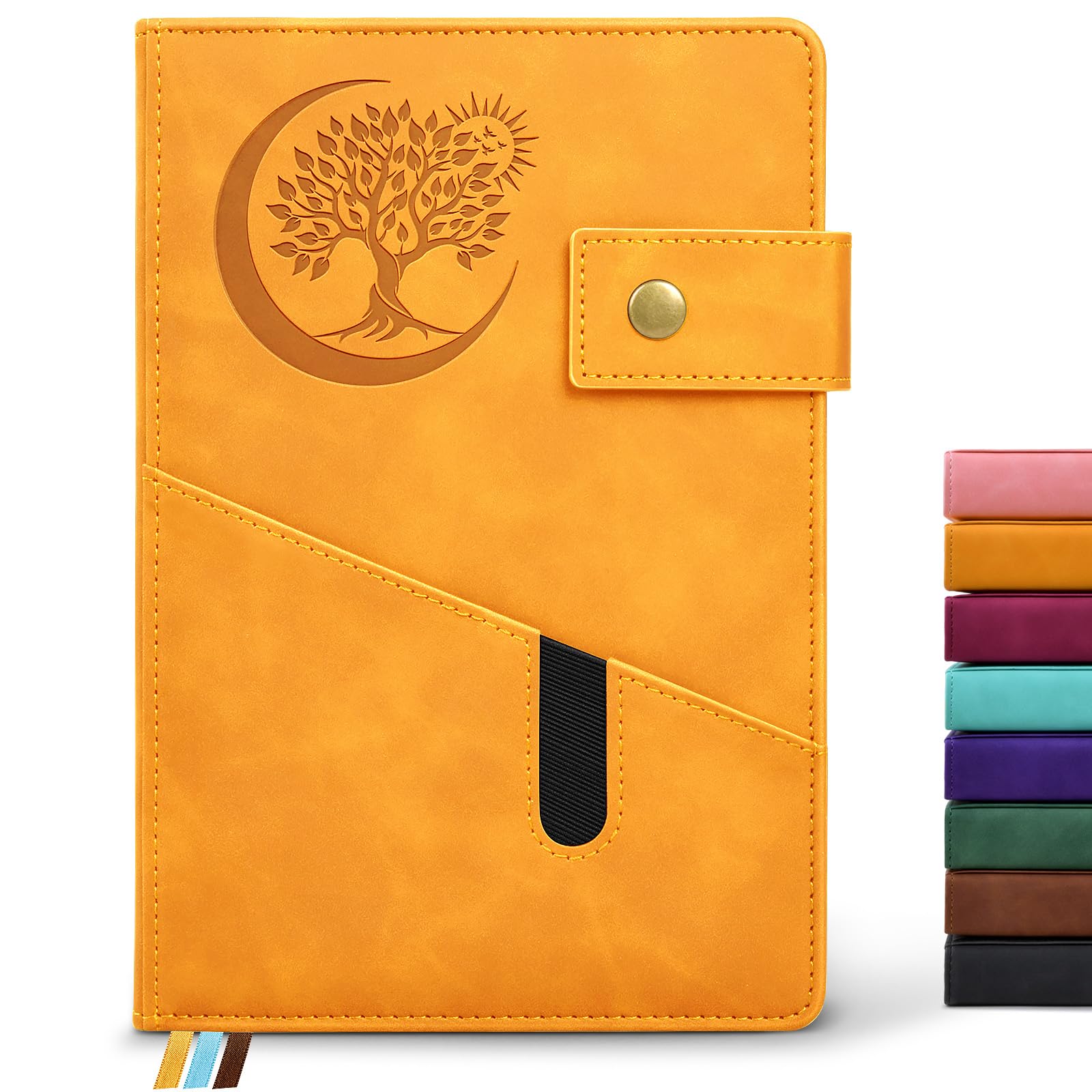 PAIBAS Lined Journal Notebook for Men, A5 Leather Journals for Writing Women, Hardcover Notebooks for Work,School,Note Taking,Travel,Business,Personal