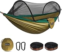 Vista 11 de Chihee - Hamaca ultraligera de camping para viajes, con red emergente, capacidad de carga de 299 kg, de nailon paracaídas transpirable y de secado