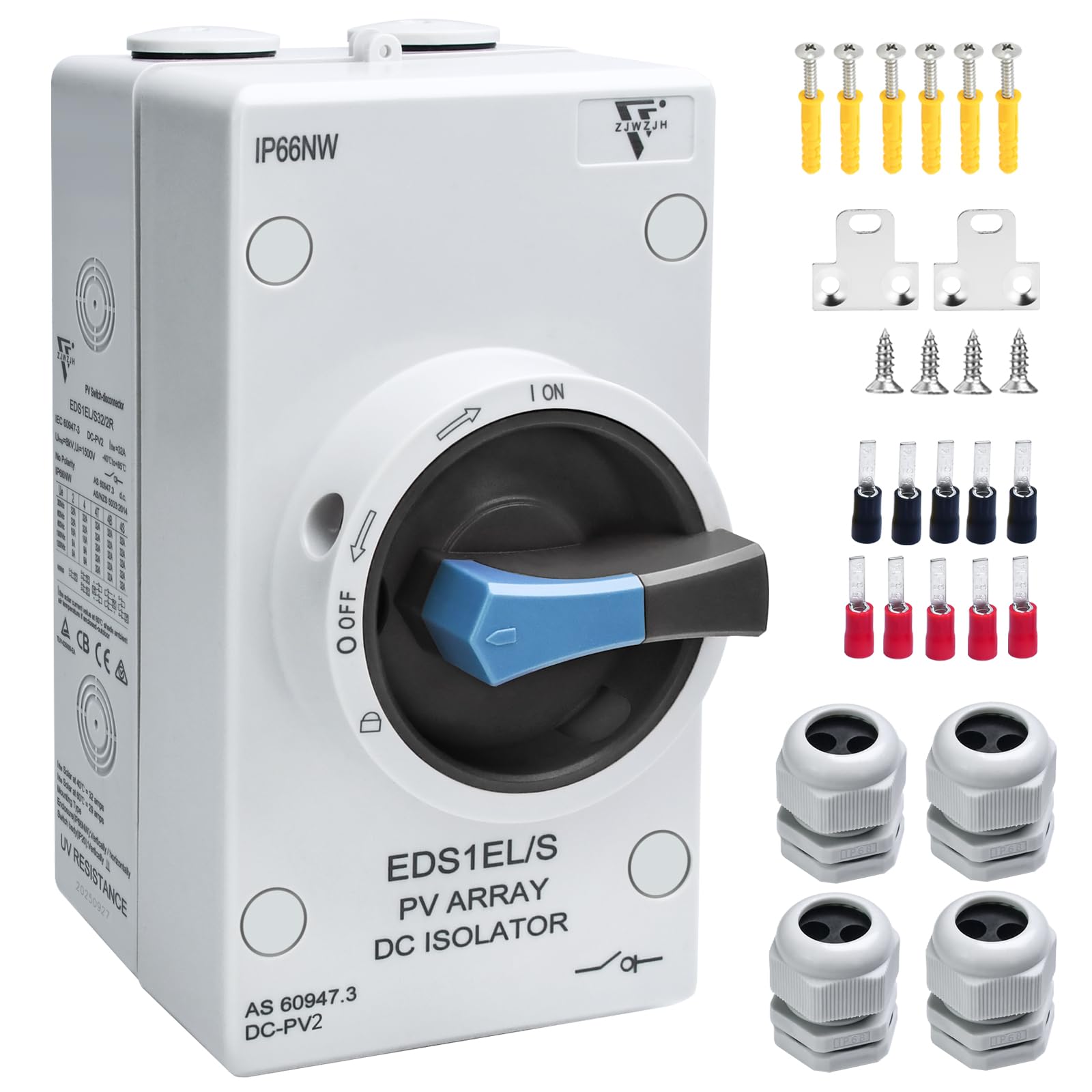SoLa ② Amazon.com: Solar Disconnect Switch 2-Pole DC 1500V 32A Isolator