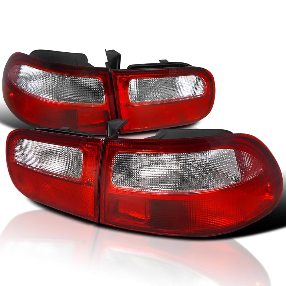 Amazon.com: SPEC-D TUNING Red Clear Lens Tail Lights